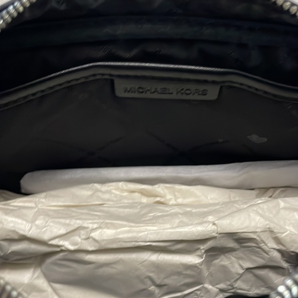 MICHAEL MICHAEL KORS Fulton Sport Large Canvas Crossbody Bag - Black & White - Picture 6 of 13